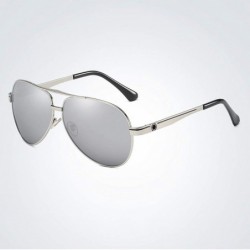 Goggle New Polarized Sunglasses Men Pilot - Black - CA198AHO8ZS $33.18