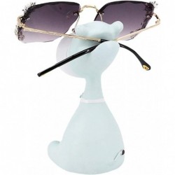 Square Women Luxury Diamond Rhinestone Sunglasses Novelty Oversized Square Shades - Gold Frame/Black Lens - CC19CINCIRA $13.44