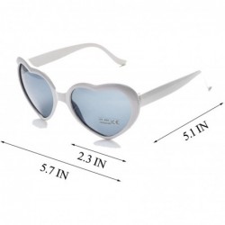 Cat Eye 10 Pack Heart Shaped Sunglasses for Women Party Favors Eyewear Multiple Choice - White - CO18EOATL40 $17.60