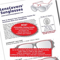 Wrap Sunglasses Wear Over Prescription Glasses-Large Slim - Polarized - Red - CE11LPTTNYL $14.96