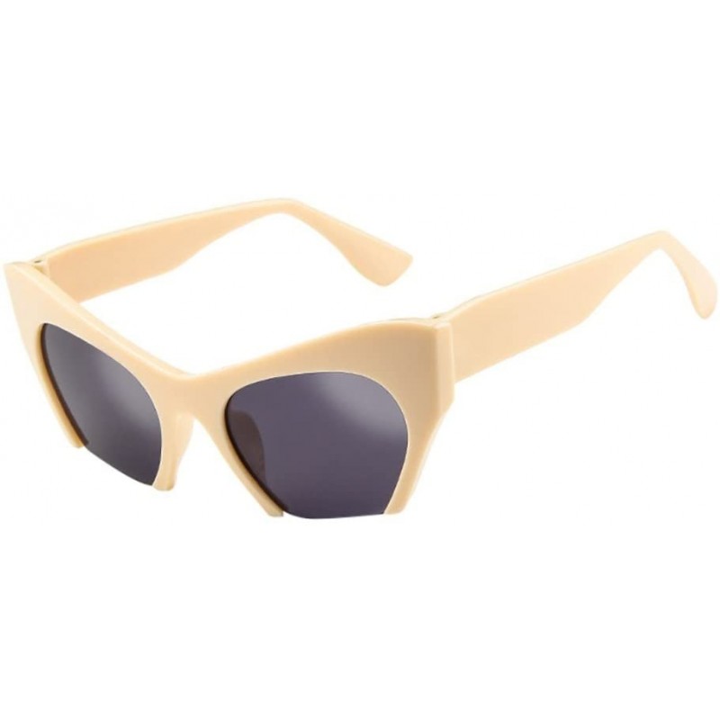 Rimless Half Frame Polarized Classic Fashion Womens Mens Sunglasses Retro UV400 Sun Glasses - E - C1194KHHS0L $9.03