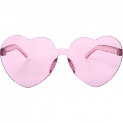 Goggle Rave Glasses Goggles Heart Rimless Clout Sunglasses-costume accesoories for women-girls-men - Pink Heart - CG18O25QKOA...