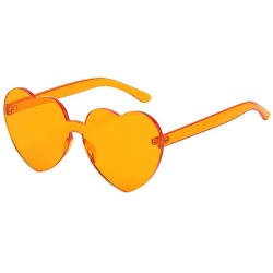 Oversized Heart Shaped Sunglasses for Women Ladies Unisex Candy Color Travel PC Frame Resin Lens Sunglasses UV400 Eyewear - C...