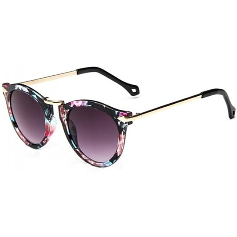 Goggle Women Coating Vintage Sunglasses Metal Retro Round Arrow Glasses - Follower - CA17YT26N90 $8.16