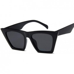 Cat Eye Square Sunglasses Man/Women Cat Eye Sun Glasses Classic Vintage UV400 Outdoor - Black Gray - CV198XYLQZS $19.07