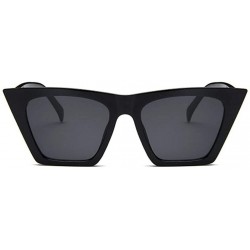 Cat Eye Square Sunglasses Man/Women Cat Eye Sun Glasses Classic Vintage UV400 Outdoor - Black Gray - CV198XYLQZS $8.39