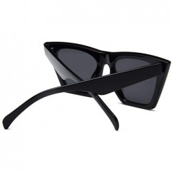Cat Eye Square Sunglasses Man/Women Cat Eye Sun Glasses Classic Vintage UV400 Outdoor - Black Gray - CV198XYLQZS $8.39