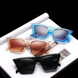 Cat Eye Square Sunglasses Man/Women Cat Eye Sun Glasses Classic Vintage UV400 Outdoor - Black Gray - CV198XYLQZS $8.39