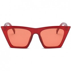 Cat Eye Fashion Square Cat Eye Sunglasses Women Vintage Small Cateye Trendy Sunglasses - Red - C5199A8KMD9 $13.18
