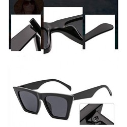 Cat Eye Fashion Square Cat Eye Sunglasses Women Vintage Small Cateye Trendy Sunglasses - Red - C5199A8KMD9 $13.18