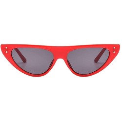 Goggle Unisex Vintage Cat Eyes Sunglasses Rapper Fashion Oval Shade Glasses - B - C918TQYUA5R $7.81