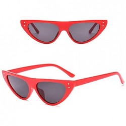 Goggle Unisex Vintage Cat Eyes Sunglasses Rapper Fashion Oval Shade Glasses - B - C918TQYUA5R $15.27