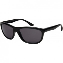 Square Men Women Square Black Sunglasses Solid Grey Lens UV 400 Protection Lightweight - CH18ZN30UY9 $17.81