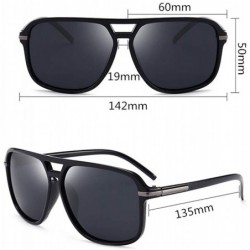 Sport Unisex Retro Polarized Sunglasses Classic Style Driving Sun Glasses For Men/Women - Sand Black Frame Yellow Lens - CY18...