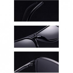 Sport Unisex Retro Polarized Sunglasses Classic Style Driving Sun Glasses For Men/Women - Sand Black Frame Yellow Lens - CY18...