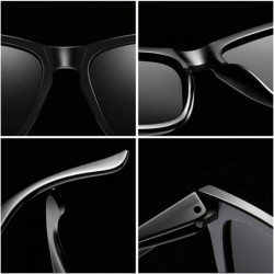 Square Sunglasses Polarized Female Male Full Frame Retro Design - Black Green - CE18NW6CETD $11.88