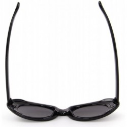Round Goggles Oval Mod Retro Vintage Inspired Women Sunglasses Round Lens S6124 - Black - C5187ZW9HWN $12.73