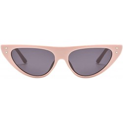 Aviator Eyeglass Retro Vintage Clout Cat Unisex Sunglasses Rapper Oval Shades Grunge Glasses(D) - C2195WGHKIK $20.10