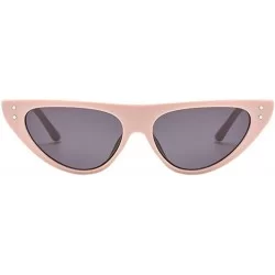 Aviator Eyeglass Retro Vintage Clout Cat Unisex Sunglasses Rapper Oval Shades Grunge Glasses(D) - C2195WGHKIK $10.46