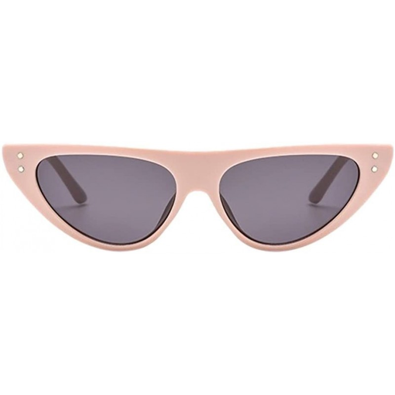 Aviator Eyeglass Retro Vintage Clout Cat Unisex Sunglasses Rapper Oval Shades Grunge Glasses(D) - C2195WGHKIK $10.46