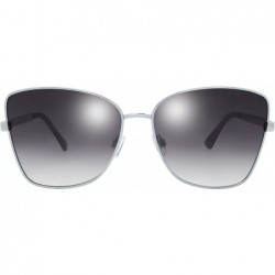 Round Classic Crystal Elegant Women Beauty Design Sunglasses Gift Box - L176-silver - CQ18M0U64GR $19.77