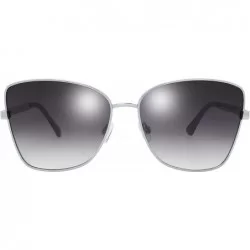 Round Classic Crystal Elegant Women Beauty Design Sunglasses Gift Box - L176-silver - CQ18M0U64GR $19.77