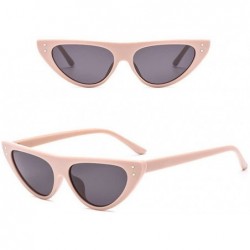 Aviator Eyeglass Retro Vintage Clout Cat Unisex Sunglasses Rapper Oval Shades Grunge Glasses(D) - C2195WGHKIK $10.46