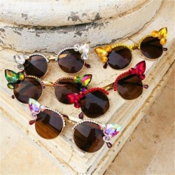 Cat Eye Fashion Vintage Diamond Sunglasses Crystal - 6 - CN198EXU5HU $22.53