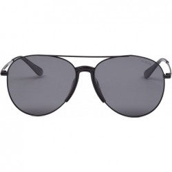 Aviator Unisex Mens Womens Polarised Aviator Sunglasses 80s Retro Celebrity Shades - Black - Black - CD18EI0GWR0 $20.88