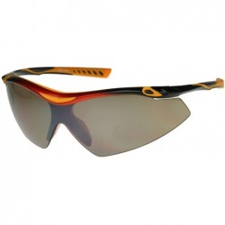 Shield Half frame TR90 Active Sport Shield Sunglasses - Orange - C0116IRZUTR $26.41