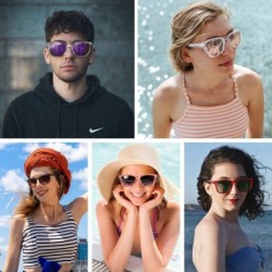 Oversized Polarized Sunglasses for Women Men Classic Retro Designer Style - Transparent Red Frame / Green G15 Lens - CO192R3T...