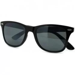 Square Unisex Thin Light Weight Square Sunglasses Classic & 2-tones - Black - CI11MORTCX5 $19.74