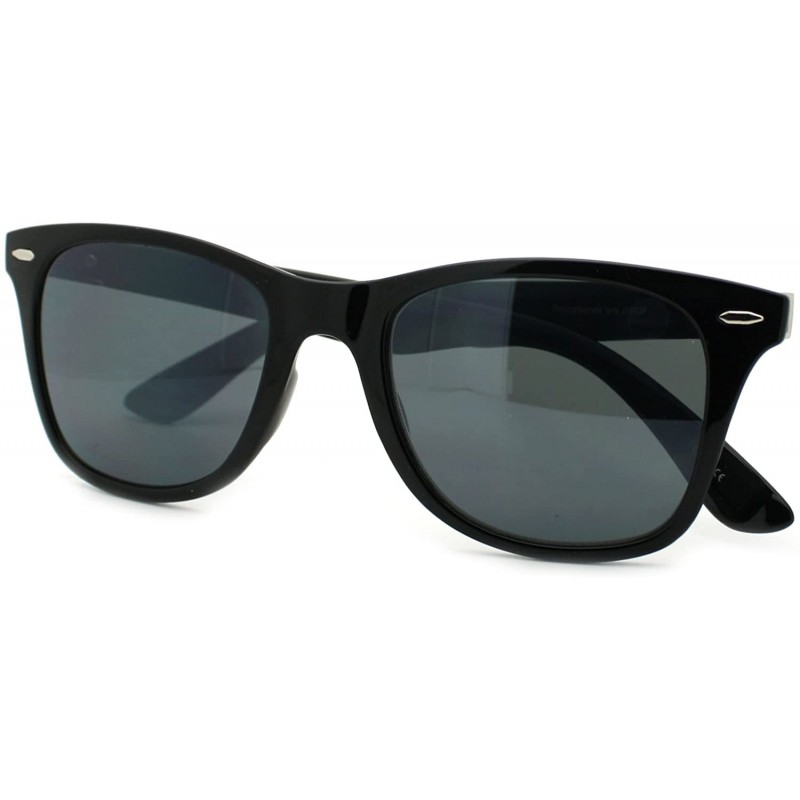 Square Unisex Thin Light Weight Square Sunglasses Classic & 2-tones - Black - CI11MORTCX5 $10.67