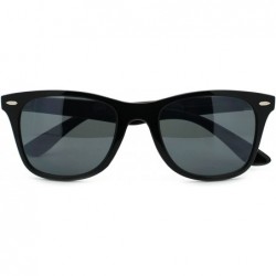 Square Unisex Thin Light Weight Square Sunglasses Classic & 2-tones - Black - CI11MORTCX5 $10.67