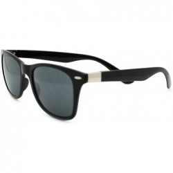 Square Unisex Thin Light Weight Square Sunglasses Classic & 2-tones - Black - CI11MORTCX5 $10.67