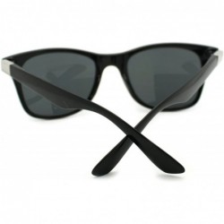 Square Unisex Thin Light Weight Square Sunglasses Classic & 2-tones - Black - CI11MORTCX5 $10.67