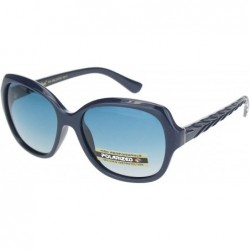 Butterfly Polarized Womens Classy 90s Designer Butterfly Chic Plastic Sunglasses - Navy Blue - CA18ONLUYLQ $23.63