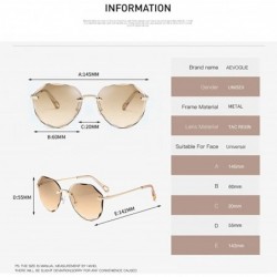 Rimless Sunglasses For Women Oversized Rimless Diamond Cutting Lens Sun Glasses AE0534 - Gold Frame/Gradient Brown - CG199I5W...