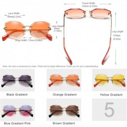 Round DESIGN Fashion Sun Glasses RimlWomen Sunglasses Vintage Alloy Frame Classic Shades Oculo - Orange Gradient - C1197A2XKM...