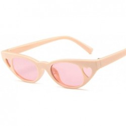 Cat Eye Cat Eye Sunglasses Women Small Love Vintage Sun Glasses For Ladies Retro Color Lens - Redgray - CJ198XTD3ZA $11.17