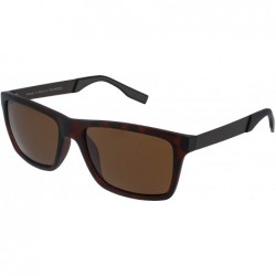 Square Polarized Sunglasses F-4321 - Brown - C718AXCUL3C $37.42