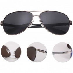 Aviator Polarized Mens Womens Aviator Large Metal Light Mirrored Sunglasses J804T - Black - C712MO0QY9V $48.62