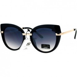 Butterfly Womens Designer Style Sunglasses Butterfly Cateye Oversized Fashion Shades - Black - CA1853L34RD $10.36