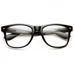 Wayfarer Sunglasses Classic Black Frame Eyewear Retro 80's Classic - Clear - CU126M85ZG9 $10.92