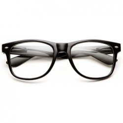 Wayfarer Sunglasses Classic Black Frame Eyewear Retro 80's Classic - Clear - CU126M85ZG9 $17.56