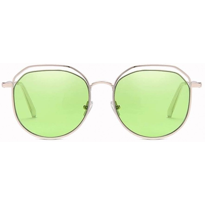 Aviator Glasses Driving Aviator Sunglasses Mens Women Polarized Lens Metal Frame Sunglasses- Fashion Accessories - Green - C4...