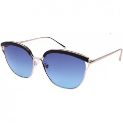 Aviator Irregular Brow Aviators w/Ocean Color Lens 23079-OCR - Gold-black - CQ12NZWCHFV $9.82