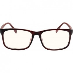 Square Radiation Protection glasses Square Eyeglasses Frame Anti Blue Light Blocking glasses - Brown - C218QW9LLLQ $11.10