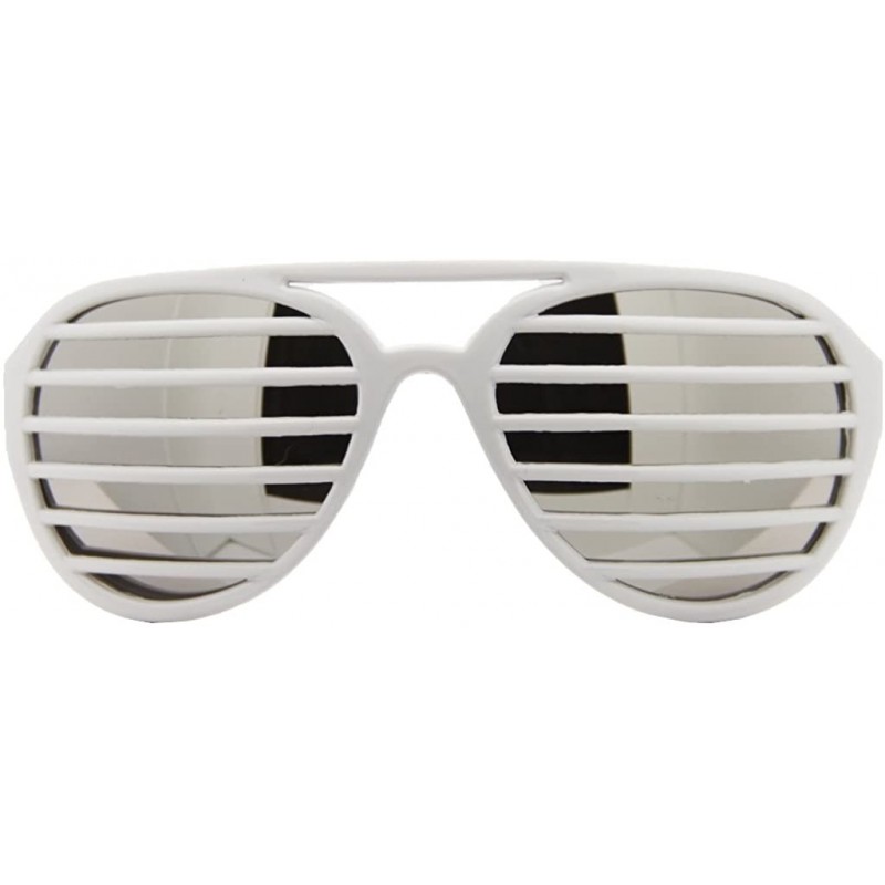 Aviator Aviator Pilot Shutter Party Club Sunglasses Sh01 (White- Mirrored) - CA1101SRZ47 $9.14
