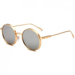 Round Round sunglasses Fashion UV protection sunglasses - Mercury Reflective Color - CX18EIK6I3R $58.09